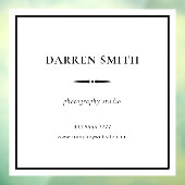 Zakelijke Kantoor Naam Lijst Zwart op Wit Raamsticker (Vel 3)