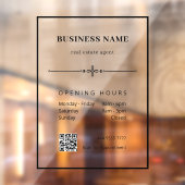 Zakelijke Kantoor QRCode Openingstijden Raamsticker (Vel 2)
