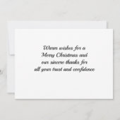 Zakelijke kerst Bedankt Snowy Landscape (Achterkant)