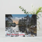Zakelijke Kerst Bedankt Winterlandschap (Staand voorkant)