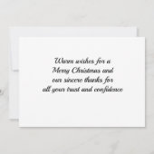 Zakelijke Kerst Bedankt Winterlandschap (Achterkant)