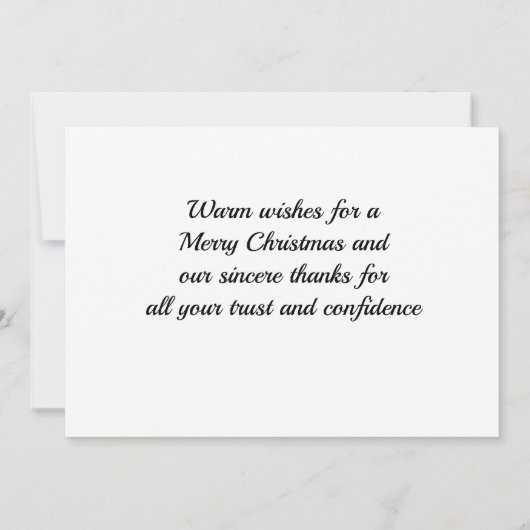 Zakelijke Kerst Bedankt Winterlandschap (Achterkant)