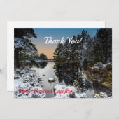 Zakelijke Kerst Bedankt Winterlandschap (Voorkant / Achterkant)