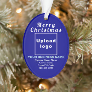 Zakelijke Kerst Blauwe Ovale Acryl Ornament
