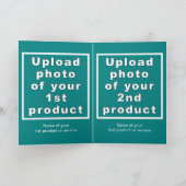 Zakelijke Kerst Blauwgroen Groen Gevouwen Wenskaar Kaart (Binnen)