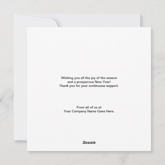 Zakelijke Kerst Corporate Krans Dank u Feestdagenkaart (Achterkant)