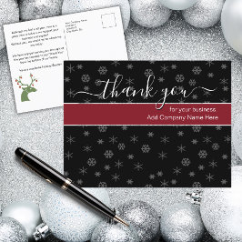 Zakelijke kerst- dankjewelboodschappen briefkaart