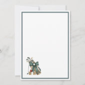 Zakelijke Kerst Golf Theme Party Par-T-shirt Kaart (Achterkant)