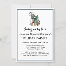 Zakelijke Kerst Golf Theme Party Par-T-shirt