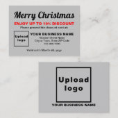 Zakelijke kerst grijs korting Kaart (Voorkant / Achterkant)