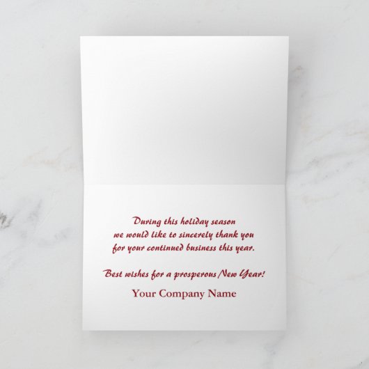 Zakelijke kerst Kaart (Binnen)