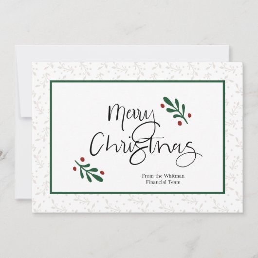 Zakelijke kerst Kaart (Voorkant)