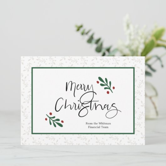 Zakelijke kerst Kaart (Staand voorkant)