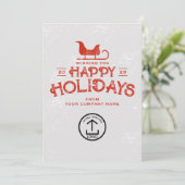 Zakelijke Kerst Kaart Klanten Klantmedewerkers (Staand voorkant)