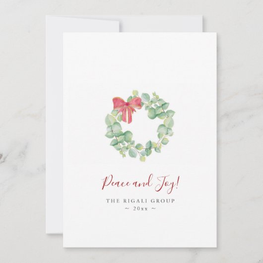 Zakelijke kerst Kaarten Corporate Logo (Voorkant)