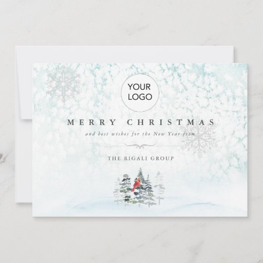 Zakelijke kerst Kaarten met Logo (Voorkant)