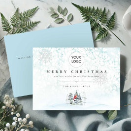 Zakelijke kerst Kaarten met Logo