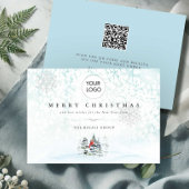 Zakelijke kerst Kaarten met Logo & QR-code