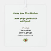 Zakelijke kerst | Klant bedanken voor verwijzing Metalen Ornament (Achterkant)