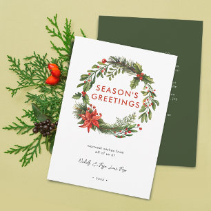 Zakelijke Kerst Kranz Feestdagenkaart
