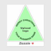 Zakelijke Kerst Licht Groen Driehoek Vinyl Sticker (Vel)