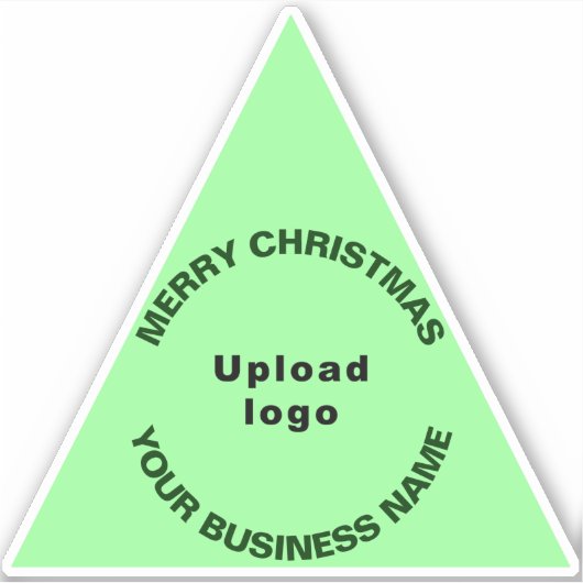 Zakelijke kerst Licht Groene Driehoek Vinyl Sticker (Voorkant)