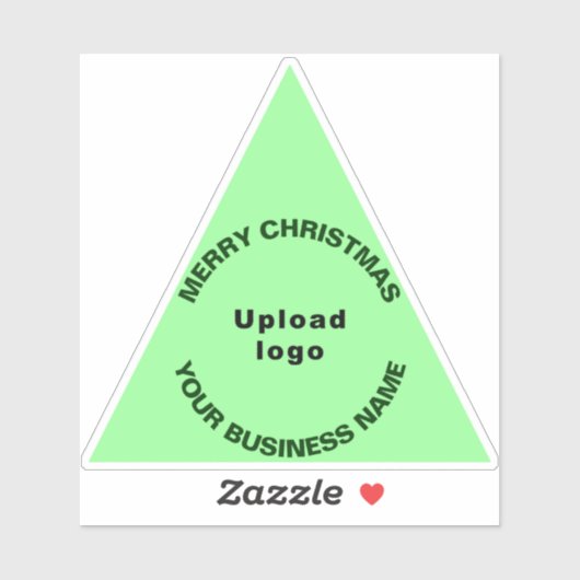 Zakelijke kerst Licht Groene Driehoek Vinyl Sticker (Vel)