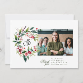 Zakelijke kerst Logo krans foto Feestdagenkaart