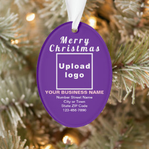 Zakelijke Kerst Paarse Ovale Acryl Ornament