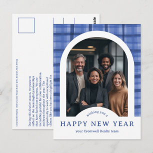 Zakelijke Kerst Plaid Aangepaste Boog FOTO Briefkaart