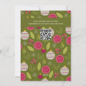 Zakelijke kerst QR-code op maat Feestdagenkaart (Achterkant)