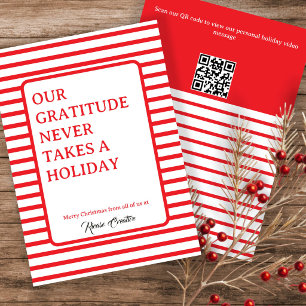 Zakelijke kerst QR-code op maat Feestdagenkaart