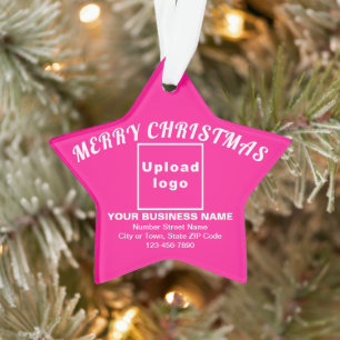 Zakelijke Kerst Roze Ster Acryl Ornament