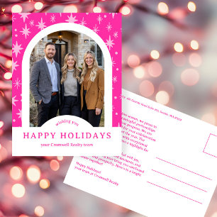 Zakelijke Kerst Sterren Aangepaste Boog FOTO Briefkaart