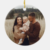 Zakelijke Kerst waterverf bos foto Keramisch Ornament (Achterkant)