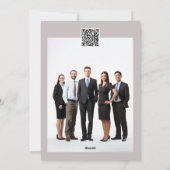 Zakelijke kerst witte goudboom qr code logo feestdagenkaart (Achterkant)