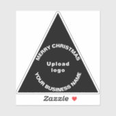 Zakelijke Kerst Zwart Driehoek Vinyl Sticker (Vel)