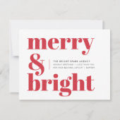 Zakelijke kerstakerbroeken en Bright Red Corporate Feestdagenkaart (Voorkant)