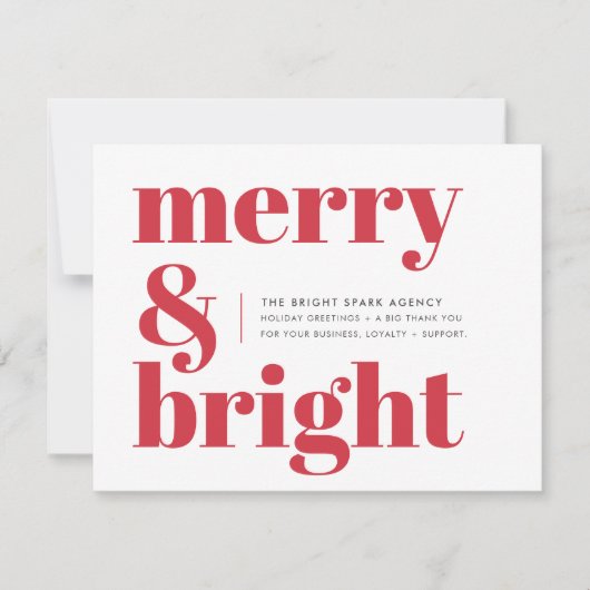 Zakelijke kerstakerbroeken en Bright Red Corporate Feestdagenkaart (Voorkant)