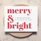 Zakelijke kerstakerbroeken en Bright Red Corporate Feestdagenkaart