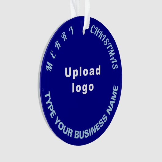 Zakelijke kerstblauwe cirkel acrylversiering ornament (voorkant)