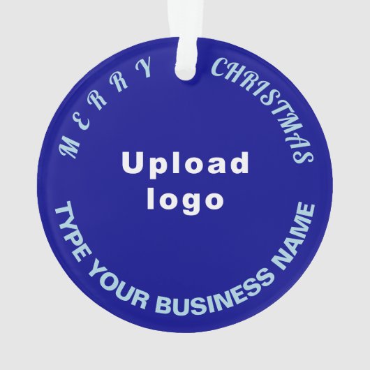 Zakelijke kerstblauwe cirkel acrylversiering ornament (achterkant)
