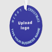 Zakelijke kerstblauwe cirkel acrylversiering ornament (voorkant)