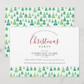 Zakelijke Kerstbomen Kerstfeest Kaart (Voorkant / Achterkant)