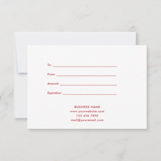 Zakelijke Kerstcadeaubon (Achterkant)