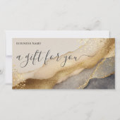 Zakelijke kerstcadeaubon Beige Voucher (Voorkant)