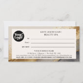Zakelijke kerstcadeaubon Beige Voucher (Achterkant)
