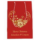 Zakelijke Kerstfeest Medium Gift Bag Medium Cadeauzakje (Voorkant)