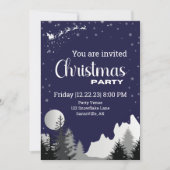 Zakelijke kerstfeest uitnodiging modern blauw (Voorkant)