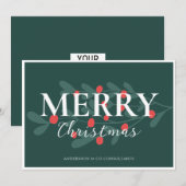 Zakelijke kerstfeestkaart voor Logo Feestdagenkaart (Voorkant / Achterkant)